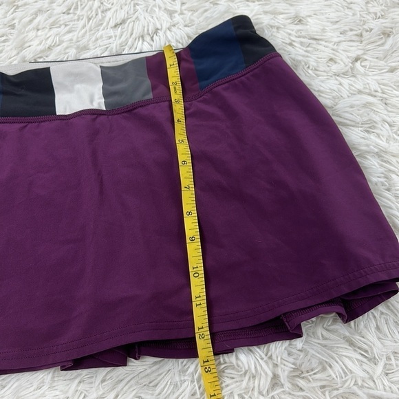 Lululemon Run: Pace Setter Skirt Plum / Pow Stripe Angel Wing - Picture 2 of 7